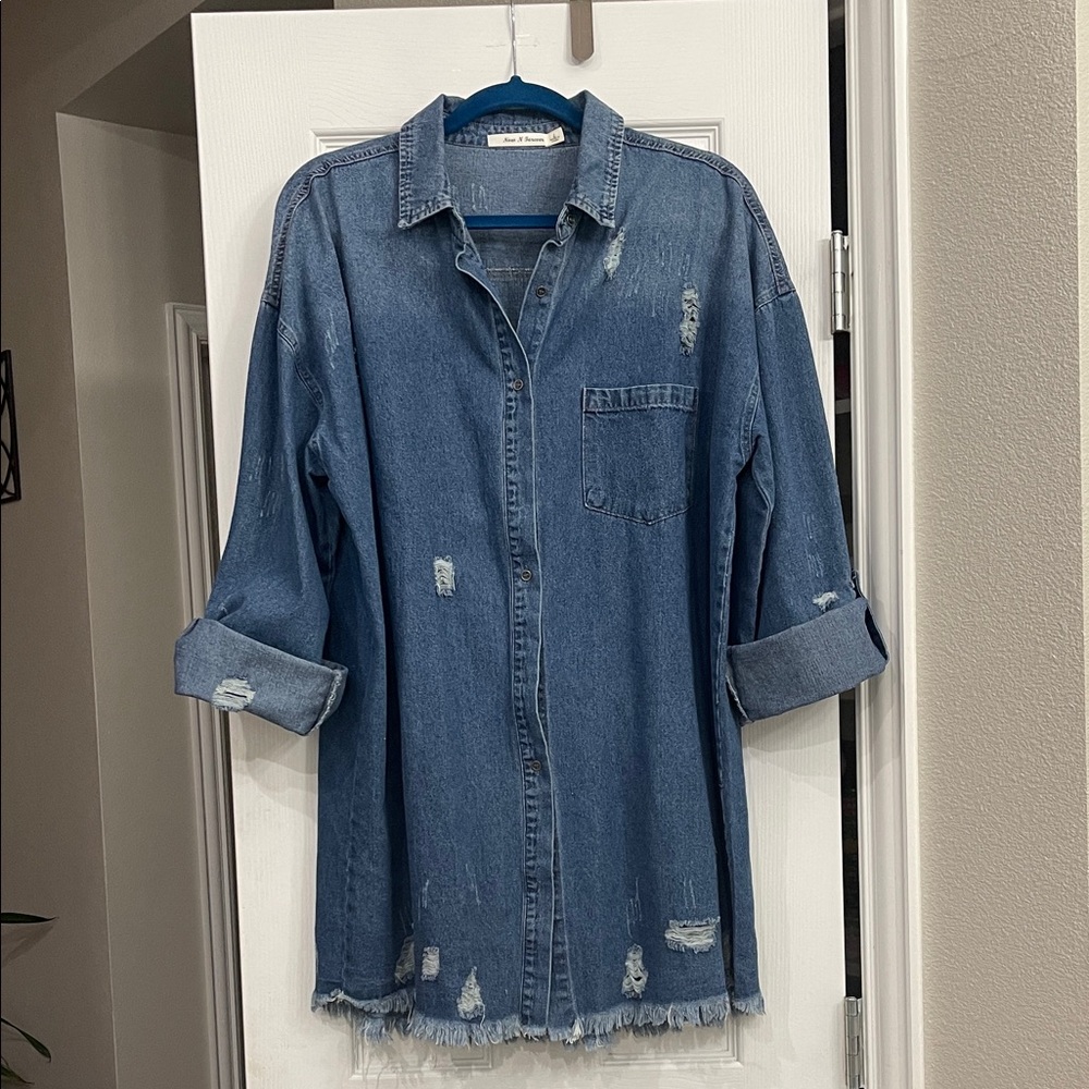 Casual Blue Denim Jacket